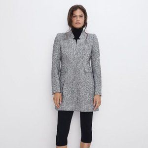 ZARA INVERTED LAPEL FROCK COAT NWT